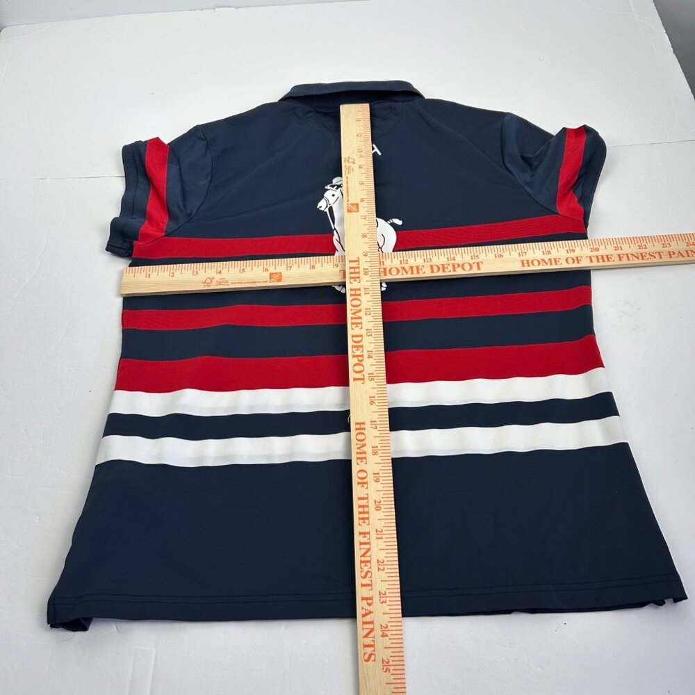 RYDER CUP 2025 POLO SHIRT RALPH LAUREN GOLF GIFT BETHPAGE Blue WOMENS LARGE EUC - Picture 11 of 12